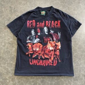 Vintage 90s Y2K NWO Wolf Pack T Shirt Youth L Wrestling WCW Sting Nash Savage